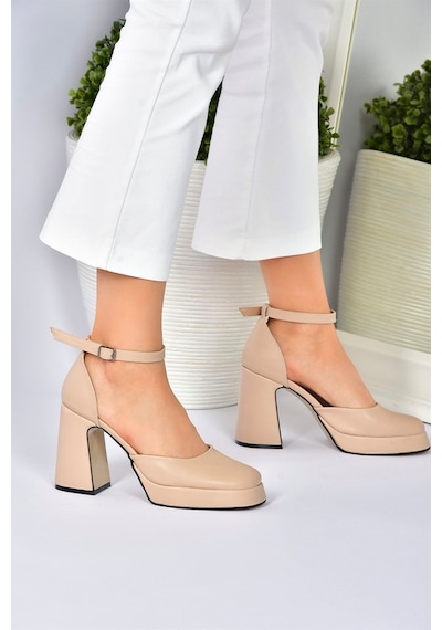 Fox Shoes Ten Kalın Platform Topuklu Kadın Ayakkabı M404100809