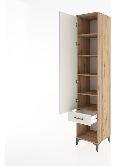 Hyperion Dolap 5 Raflı Tek Çekmeceli Tek Kapaklı 44x44x221 Çam-aytaşı Atlas Çam