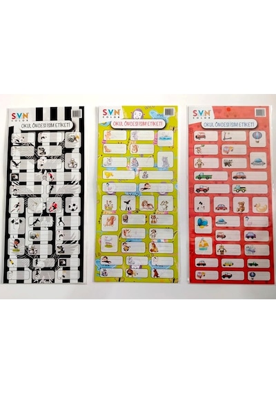 Seven Okul Öncesi İsim Etiketi 3lü - 3 Paket