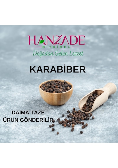 Hanzade Bitkisel Karabiber Tane 1 KG