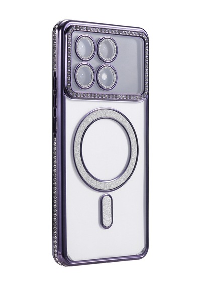Xiaomi Poco X6 Pro Uyumlu Joke Simli Magneticsafe Kılıf - Derin Mor