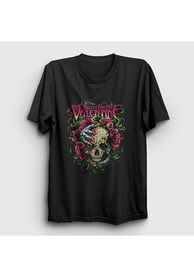 Presmono Unisex Ivy Bullet For My Valentine T-shirt Siyah
