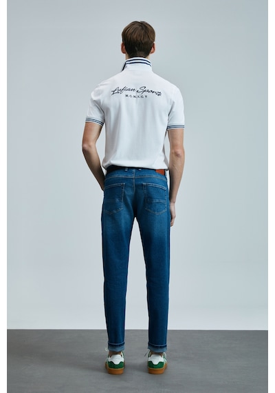 Lufian Anatol Smart Jean Erkek Pantolon Slim Fit Mavi Mavi 111200197100300 Mavi
