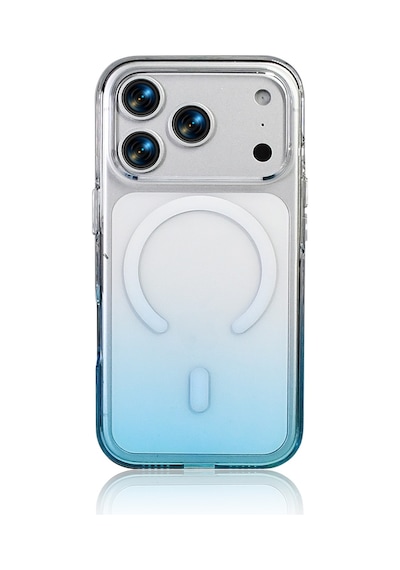 Apple Uyumlu iPhone 17 Pro Max Kılıf M-safe Şarj Özellikli Septik Silikon Kılıf Turkuaz