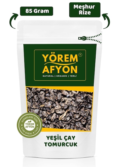 Yörem Afyon Rize Yerli Hasat Yemyeşil Diyet Dostu Yumuşak Içim Tomurcuk Yeşil Çay Camellia Sinensis 85gr.