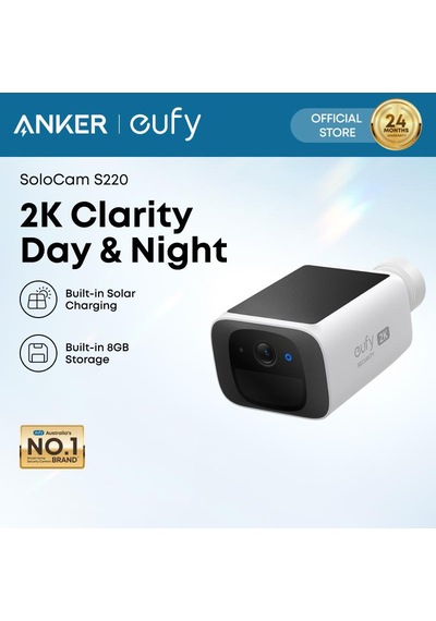 Anker Eufy Security Solocam S220 Kablosuz 2k Akıllı Güvenlik Kamerası - Dış Mekan - Kablosuz Solar Outdoor Kamera - 2k Çözünürlük - Wi-fi - T8134 Anker Türkiye Garantili Anker Eufy Security Solocam S220 Kablosuz 2k Akıllı Güvenlik Kamerası - Dış Mekan - Kablosuz Solar Outdoor Kamera - 2k Çözünürlük - Wi-fi - T8134 Anker Türkiye Garantili