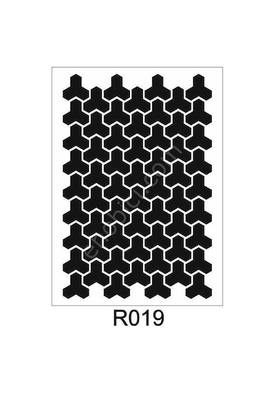 Ardışık Desen Stencil Şablon 25X25 R-019