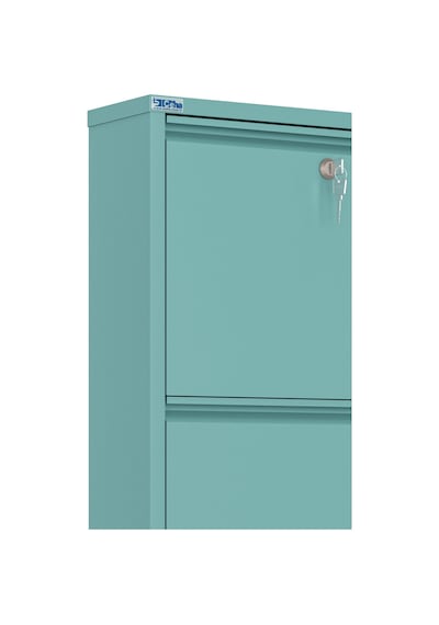 Ceha Kilitli 3'lü Metal Ayakkabılık - Turkuaz K.AYK-3/P6034/KL