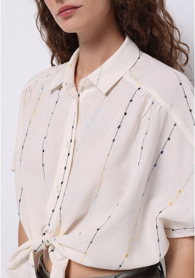 Colin's Colins Regular Fit Shirt Neck Nakışlı Kadın Ekru Kısa Kol Gömlek Cl1074253 Q1.v1 Ecr Ekru Colin's Colins Regular Fit Shirt Neck Nakışlı Kadın Ekru Kısa Kol Gömlek Cl1074253 Q1.v1 Ecr Ekru