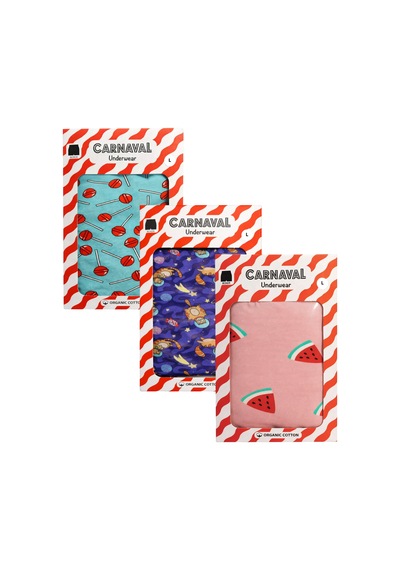 Carnaval Socks Carnaval Sweet & Space Erkek Boxer 3 Lü Set Çoklu