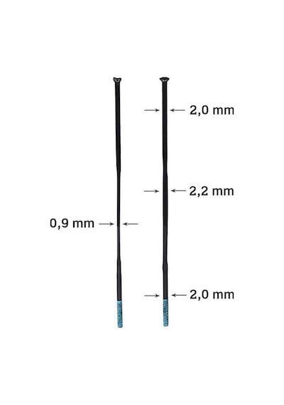 Shimano Dura Ace Wh-r9200-c60 Jant Seti İçin Jant Teli 254mm Siyah