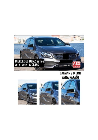 Mercedes A Serisi W176 (2012 - 2017) Batman Ayna Kapağı (parlak Siy