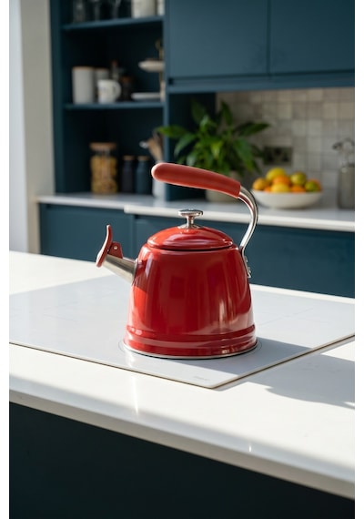 Teatime Paslanmaz Çelik Düdüklü Su Isıtıcısı Kırmızı - 3 L Diğer