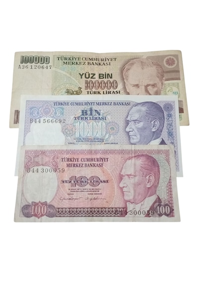 6. 7. Emisyon Kağıt Koleksiyon Para. Antikalar Hobi Hediye Darpane Türk Lirası Kol203