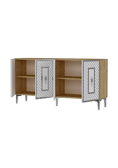 Ka1510dbs Puma Konsol, Tv Sehpası Safirmeşe-beyaz-sılver 150cm Safirmeşe-beyaz-sılver Ka1510dbs Puma Konsol, Tv Sehpası Safirmeşe-beyaz-sılver 150cm Safirmeşe-beyaz-sılver