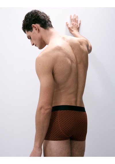 Marks & Spencer 5'li Microskin Geometrik Desenli Hipster Boxer T14006129a Kahverengi