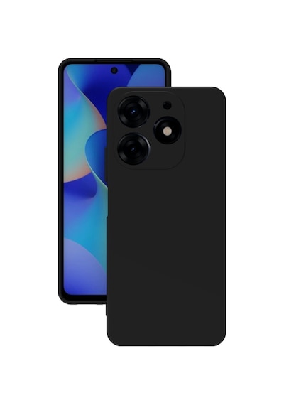 Tecno Spark 10 Pro Kılıf Kamera Korumalı Silikon Rubber Arka Kapak Siyah