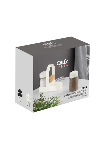 Drop Standlı Tuzluk Set Cam Siyah Click Kapaklı Standlı Baharatlık Seti 100 Ml Cam Siyah Diğer
