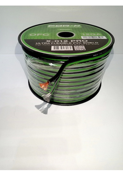 For-x Bakır Amfi Hoparlör Kablosu 12ga %100 Bakır Ofc 12ga Anfi Bass Kablosu 5 Metre
