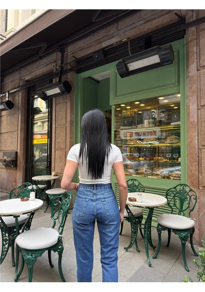 WeShaya Kadın Ekru Bisiklet Yaka Kısa Kollu Viskon Badi Tişört Ekru