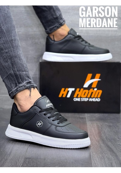 Ht Hotin Günlük Çok Rahat Ultra Hafif Unisex Spor Ayakkabı Siyah - Beyaz