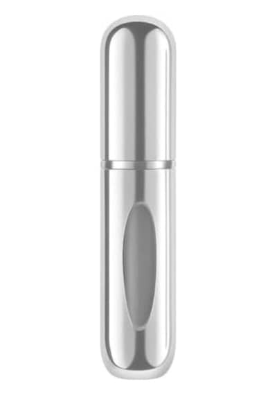 Mini Doldurulabilir Parfüm Şişesi Taşınabilir Seyahat Boy Atomizer Cep Sprey Seti, Pompalı Dolum Kabı, Kompakt, Sızdırmaz Ve Dayanıklı Tasarım Modern, Gümüş