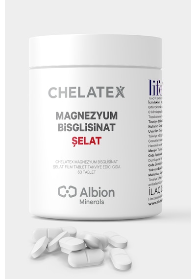 Chelatex Magnezyum Bisglisinat Şelat 60 Tablet