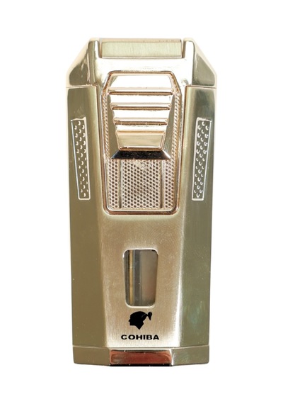 Cohiba Çift Torch Pürmüz Delicili Gold Metal Puro Çakmağı - Tr9488