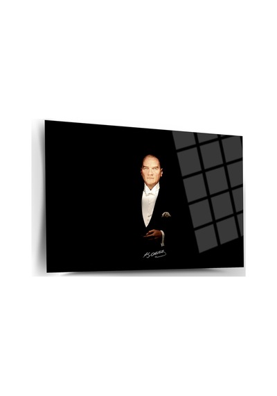 Atatürk Türk Bayrağı Cam Tablo Modern Sanat Tablosu Uv Baskılı Canlı Renkler Ev Ve İş Yeri Anlamlı Hediye Seçeneği Kolay Montaj Askılı