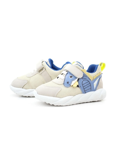Rakerplus Barefoot Krem Dinazorlu Cırtlı Lastikli Çocuk Spor Ayakkabı Gri