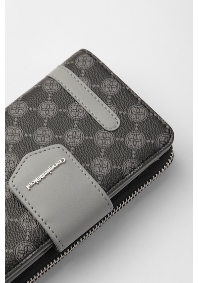 Cengiz Pakel Monogram Kadın Orta Boy Cüzdan 65256Mp Siyah-Gri-Siyah