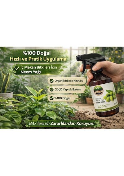 Bioleaf Protector Neem Yağı-organik Böcek Kovucu, Yaprak Bit Temizleyici 500 ML