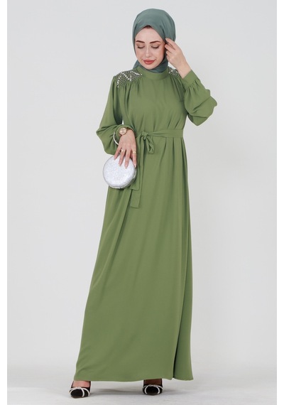 Sevitli Omuzu İşlemeli Beli Kuşaklı Tesettür Elbise-fıstık Yeşili-3510-fıstık Yeşili Fıstık Yeşili Sevitli Omuzu İşlemeli Beli Kuşaklı Tesettür Elbise-fıstık Yeşili-3510-fıstık Yeşili Fıstık Yeşili