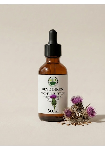 Soğuk Sıkım Deve Dikeni Tohumu Yağı Devedikeni Milk Thistle Seed Oil Silybum Marianum Saf Doğal 50 Ml 50 ML