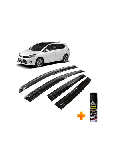 Toyota Verso Mügen Cam Rüzgarlığı 2010-2017 Arası 4 Lü Takım +500ml Lastik Parlatıcı