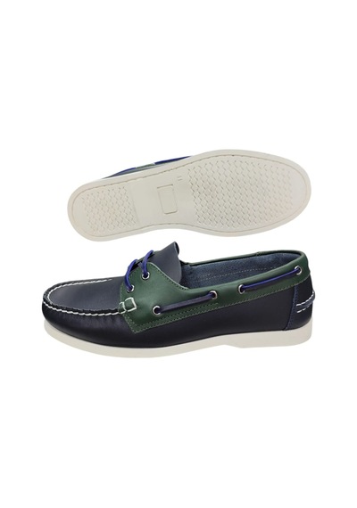 King Paolo King Shoes Timberlant Ayakkabı Lacivert Yeşil