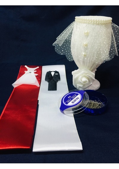 Düğün Gelin Damat Takı Merasimi Için Takı Kurdelası Iğne Ve Iğnelik Set İğnedanlık Takı Kurdesi