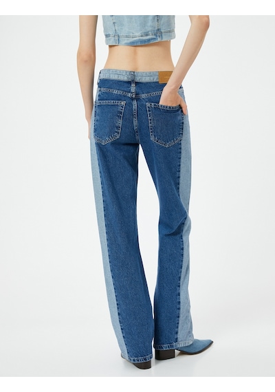 Koton Çift Renk Düz Paça Kot Pantolon Yüksek Bel Cepli - Nora Longer Straight Jeans Orta İndigo 4sal40425md İndigo Koton Çift Renk Düz Paça Kot Pantolon Yüksek Bel Cepli - Nora Longer Straight Jeans Orta İndigo 4sal40425md İndigo