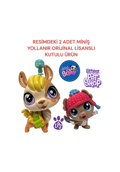 Minişler Oyuncak 2li Set Lisanslı Nadir Geyik Ve Koala Miniş Lps Yaya Ve Softly
