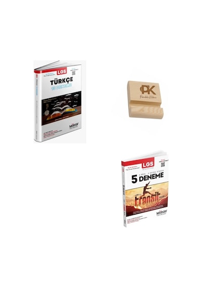 Miray Lgs 8. Sınıf Türkçe 15li Deneme Ve 5 Sayısal 5 Sözel Kitapcık Deneme + Telefon Standı