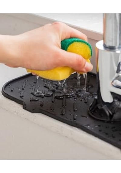 Seahome 1 Adet Elastik Siyah-su Tutucu Düzenleyici Kaydırmaz Mutfak Banyo Matı Musluk Mat Mtevystrisg4 Çok Renkli