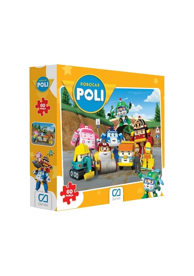 Robocar Poli Temalı Lisanslı 60 Parça 34x24cm Çocuk Puzzle Yapboz Serisi