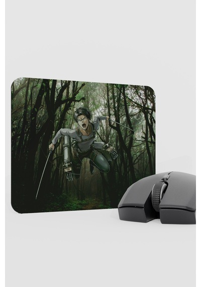 Levi Ackerman Anime V2 - 22x18 Gaming Kauçuk Kaymaz Taban Mouse Pad Fare Altlığı
