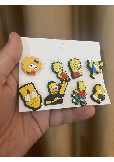 Her Şey Nota Acousticworld Simpson Crocks Terlik Süsü Jibbitz Crocs Aksesuarı 8 Adet