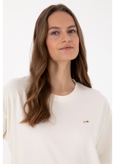 U.S. Polo Assn. Kadın Krem Bisiklet Yaka Sweatshirt 50318159-VR071
