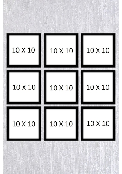 9lu 10x10 Siyah Çerçeve Seti