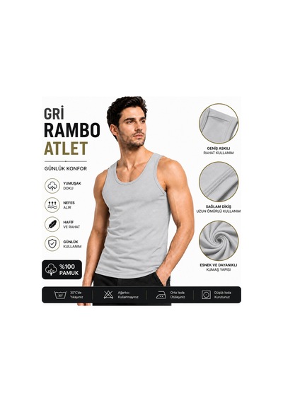 No Brand Rambo Atlet Gri Gri