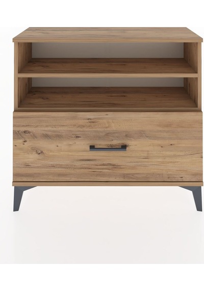 Arges Şifonyer 2 Raflı Tek Çekmeceli 88x30x80 Çam-çam Çam