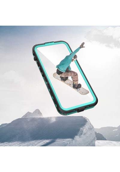 Apple Uyumlu iPhone 14 Pro Max Kılıf 1-1 Su Geçirmez Kılıf Siyah