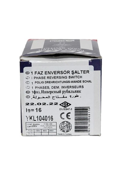 Opaş 1X16A 1-0-1 Enversör Kilitli Şalter